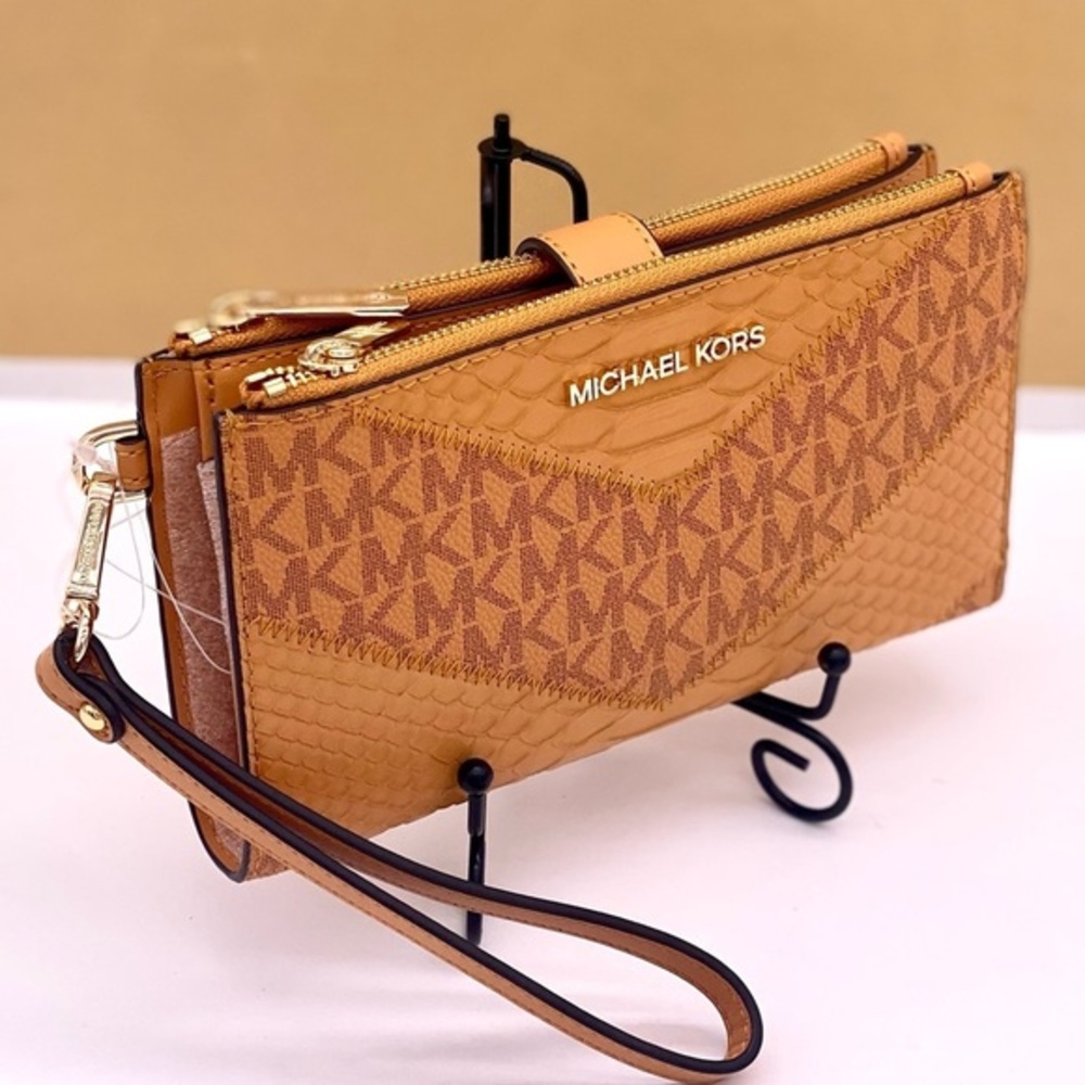 Michael Kors Doublezip Wallet Wristlet Phone Case Cider Multi